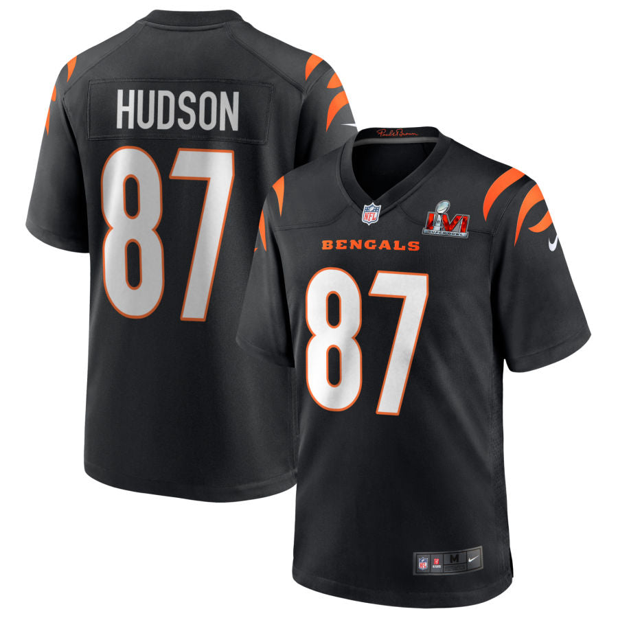 Tanner Hudson Cincinnati Bengals Super Bowl LVI Game Jersey - Black