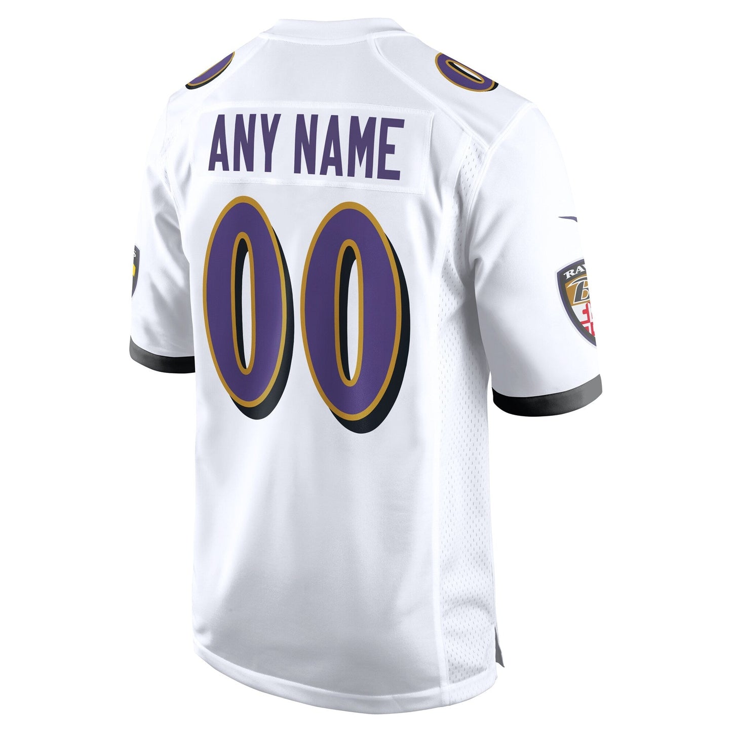 Baltimore Ravens Custom Game Jersey - White