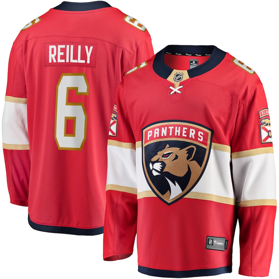 Men's Florida Panthers Mike Reilly Red Player Jersey