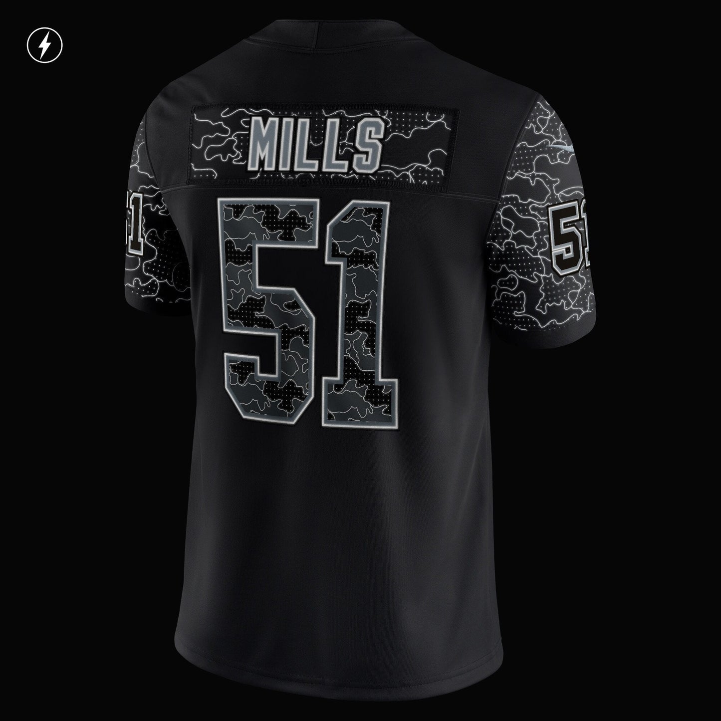 Sam Mills Carolina Panthers Retired RFLCTV Limited Jersey - Black