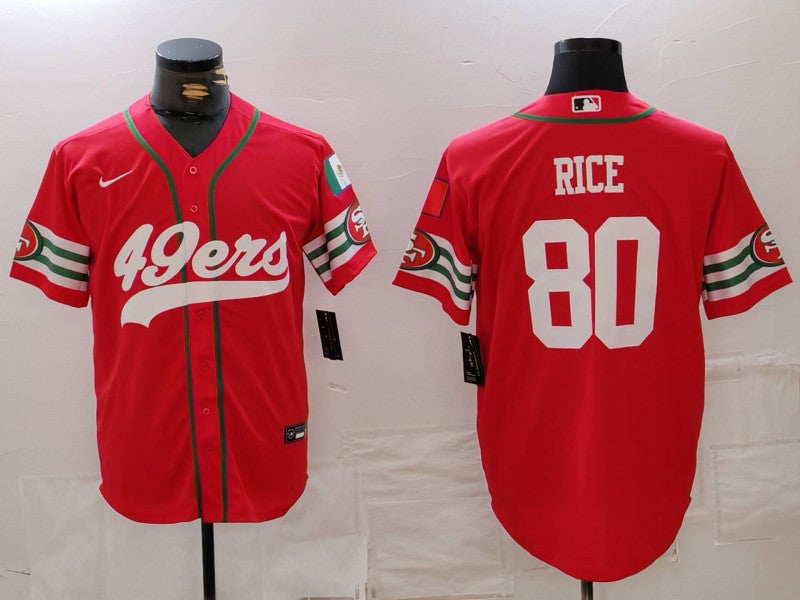 Men's San Francisco 49ers Jerry Rice Scarlet Game Player Jersey