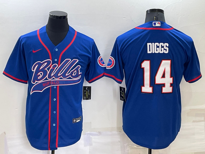 Men's Buffalo Bills Stefon Diggs Royal Game Jersey Joint Edition