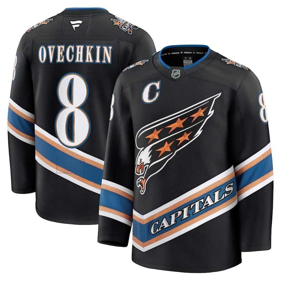 Men's NHL Fanatics Alexander Ovechkin Washington Capitals Alternate 50th Anniversary Premium Jersey