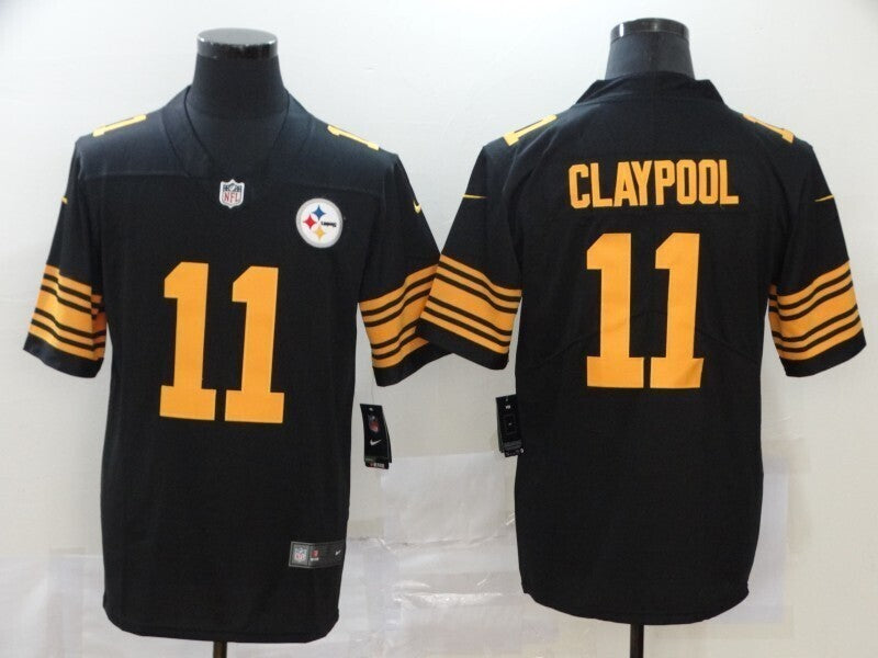 Men's Pittsburgh Steelers Chase Claypool Jersey - Black-yellow numbers