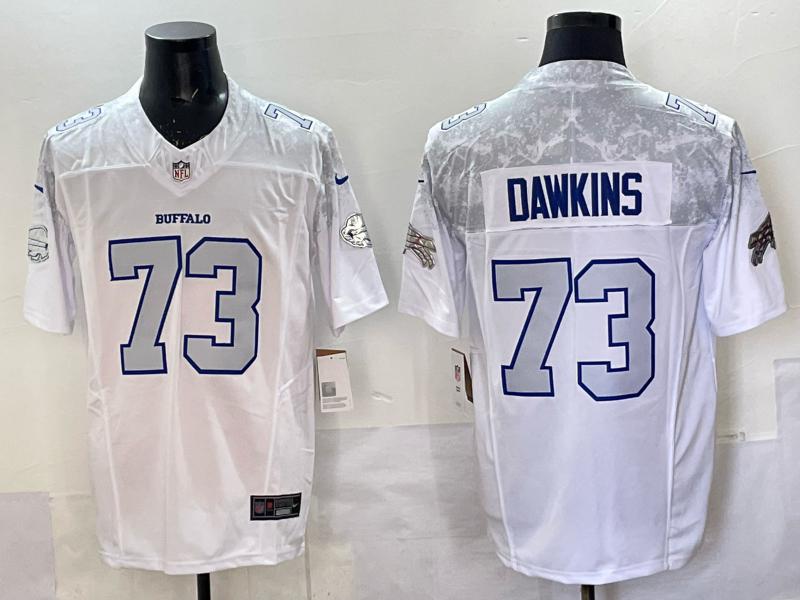 Men's Buffalo Bills Dion Dawkins White 2025 Rivalries Collection Limited Jersey