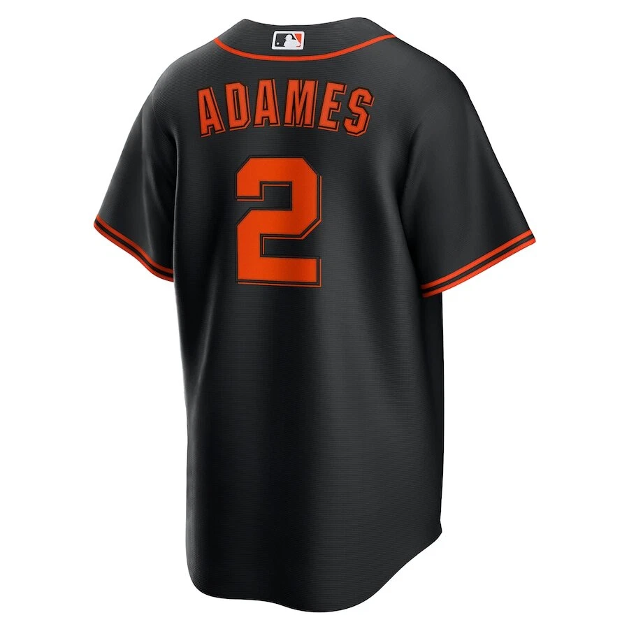 San Francisco Giants Willy Adames #2 Black Alternate 2025 MLB Player Jersey
