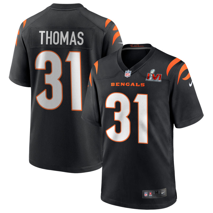 Michael Thomas Cincinnati Bengals Super Bowl LVI Game Jersey - Black