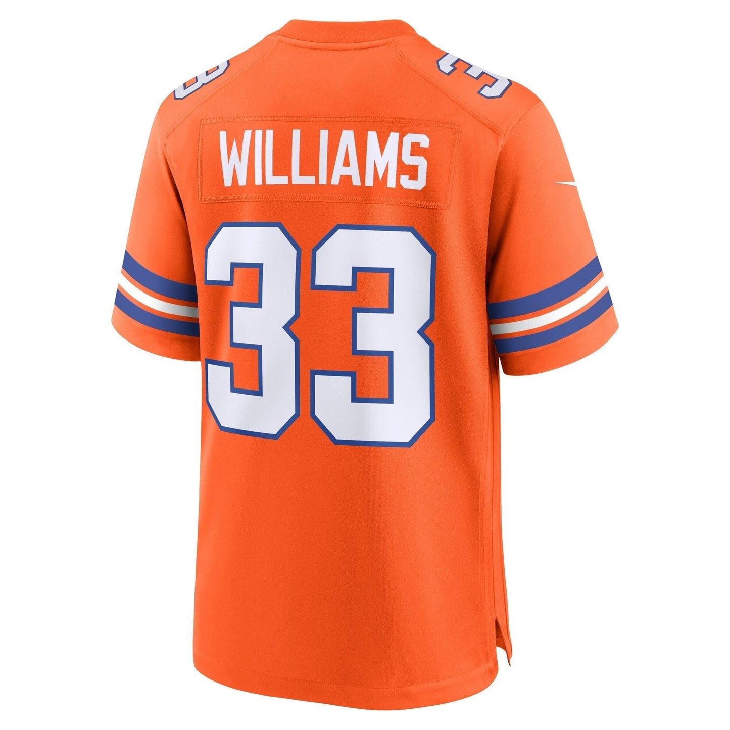 Javonte Williams Denver Broncos Mile High Collection 1977 Throwback Game Jersey - Orange