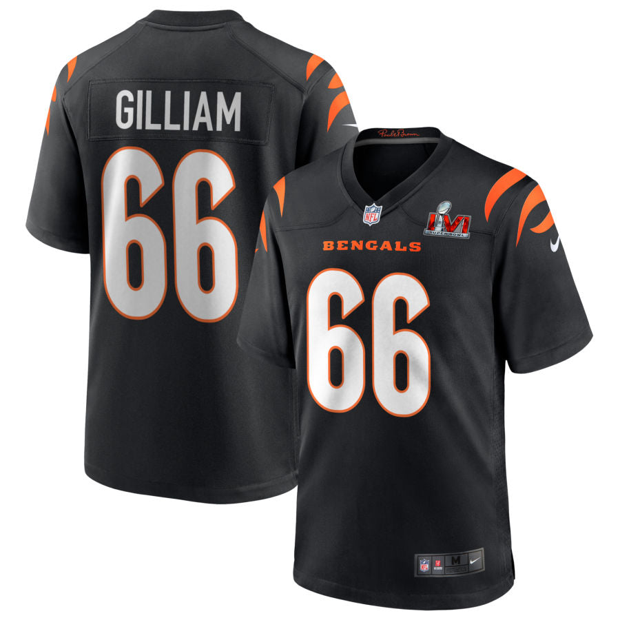 Nate Gilliam Cincinnati Bengals Super Bowl LVI Game Jersey - Black