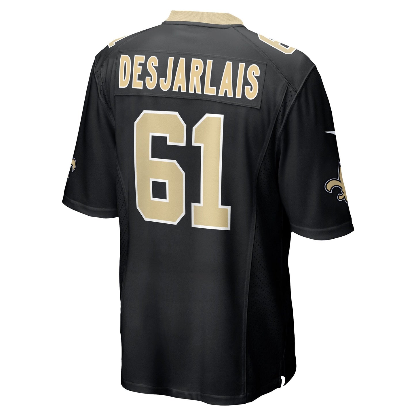 Drew Desjarlais New Orleans Saints Game Jersey - Black