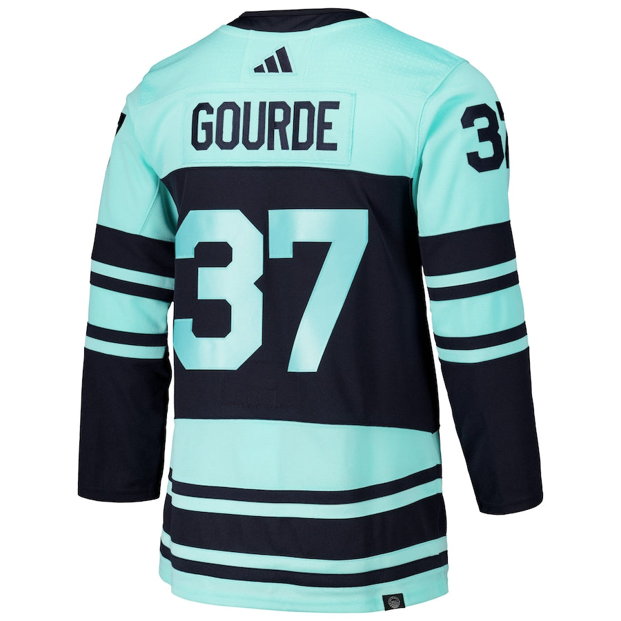 Men's Seattle Kraken Yanni Gourde Light Blue Reverse Retro 2.0 Authentic Player Jersey