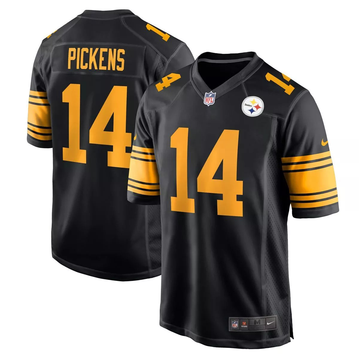 Pittsburgh Steelers George Pickens #14 Black Color Rush NFL Game Jersey