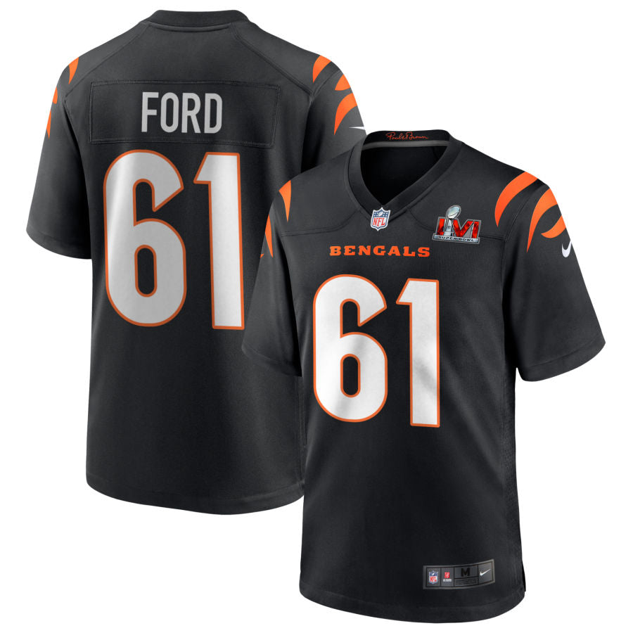 Cody Ford Cincinnati Bengals Super Bowl LVI Game Jersey - Black