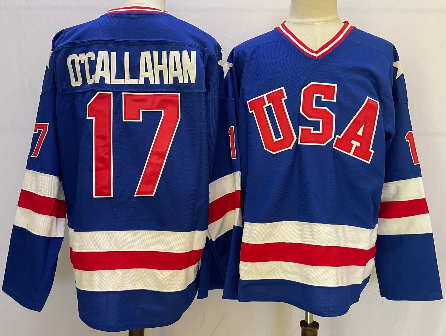 Men's USA Hockey Jack O'Callahan #17 Blue Player Jersey