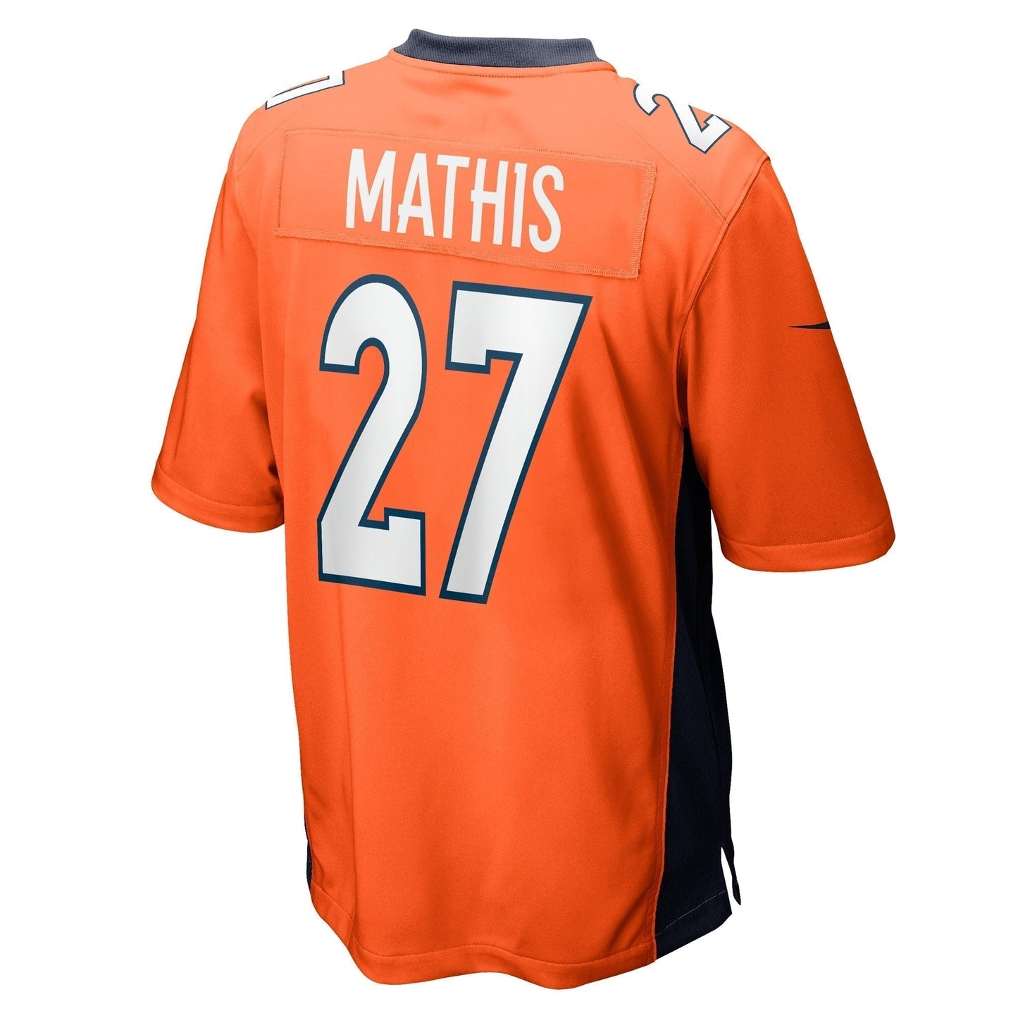 Damarri Mathis Denver Broncos Game Jersey - Orange