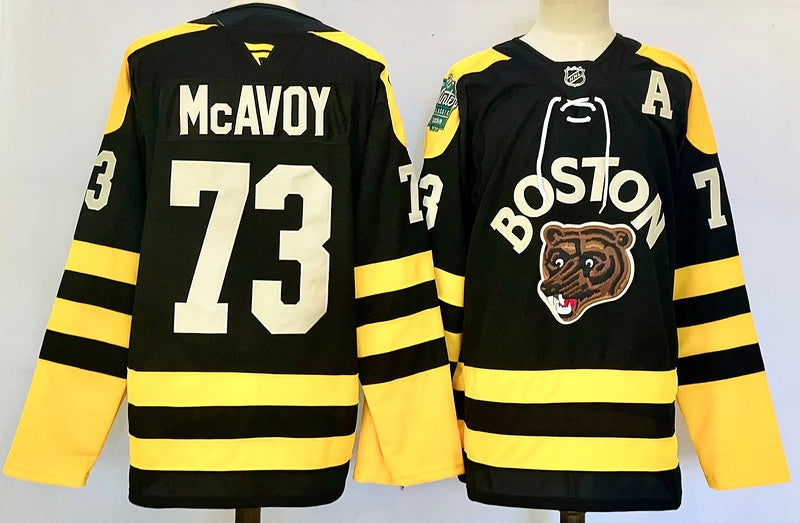 Men's Boston Bruins Charlie McAvoy Black Game Jersey