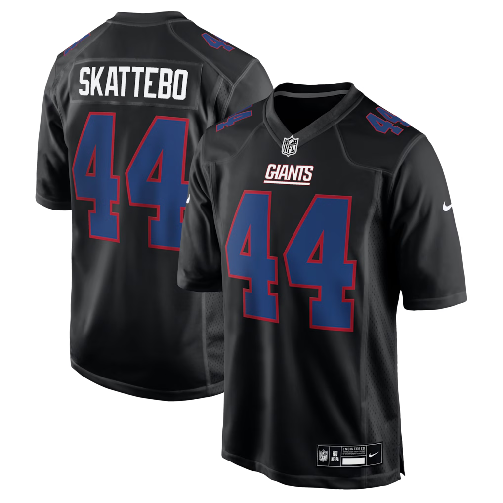 Men's New York Giants Cam Skattebo Black Fashion Game Jersey
