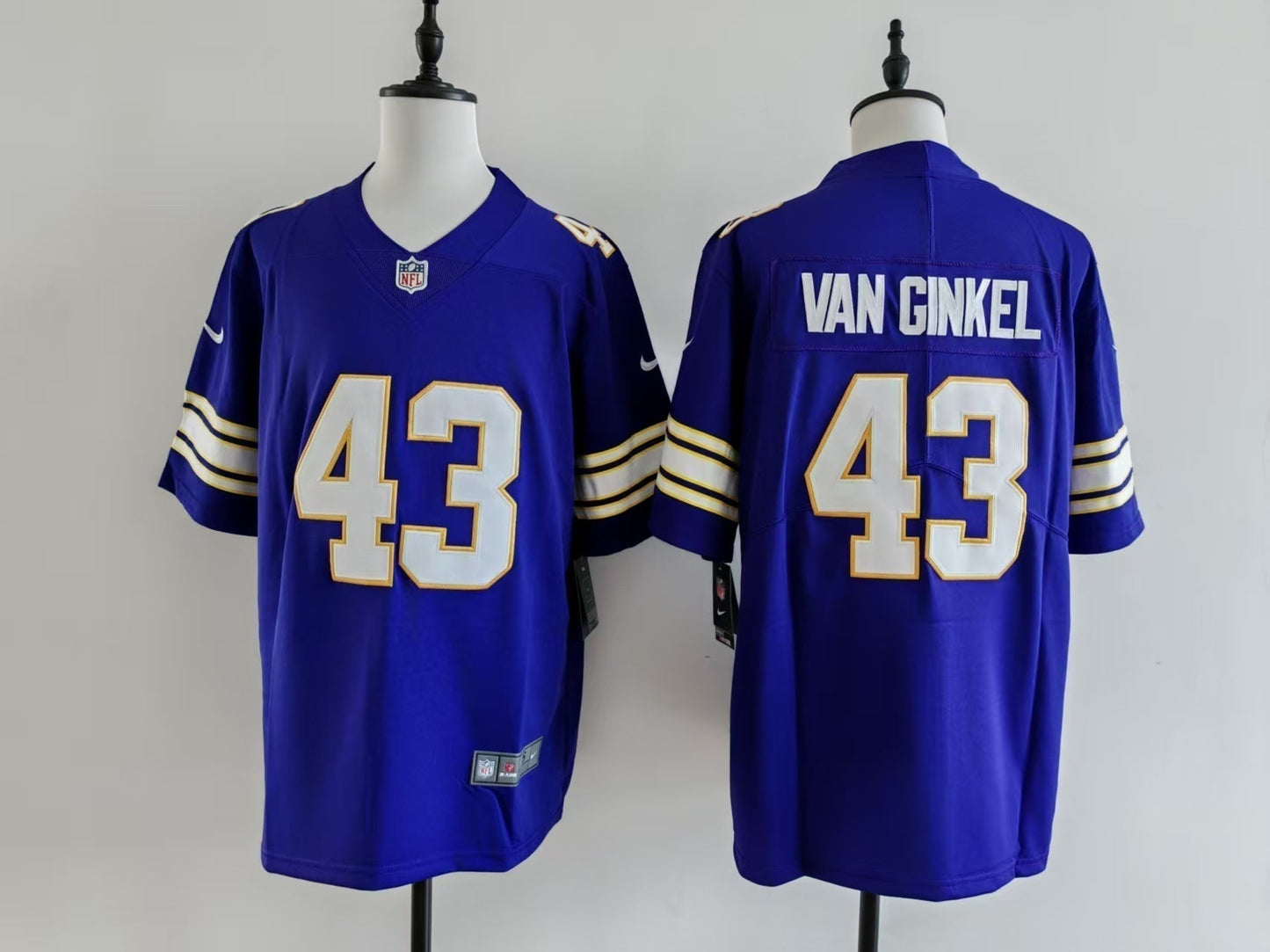 Men's Minnesota Vikings Andrew Van Ginkel Jersey - Retro Purple