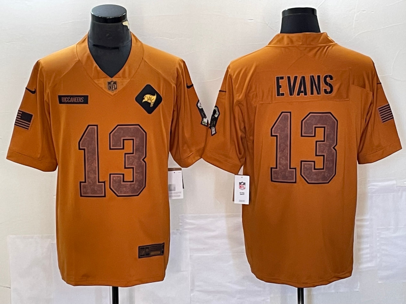 Men's Tampa Bay Buccaneers Mike Evans Brown 2023 Salute To Service Limited Jersey