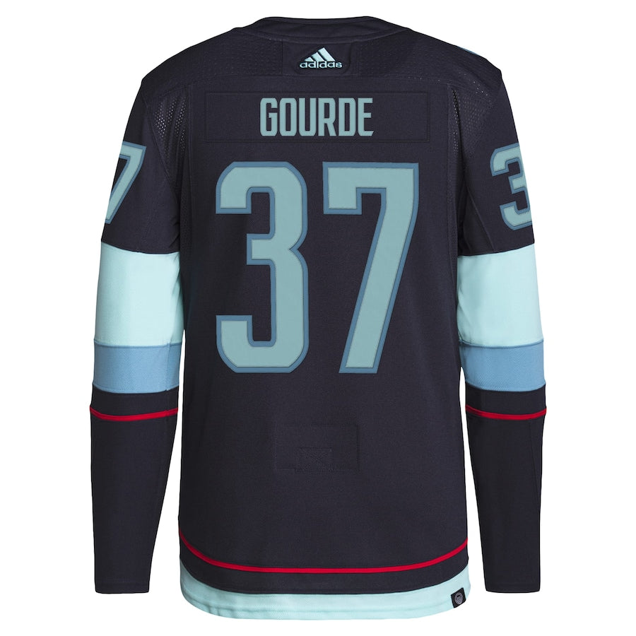 Men's Seattle Kraken Yanni Gourde Deep Sea Blue Home Primegreen Authentic Pro Player - Jersey