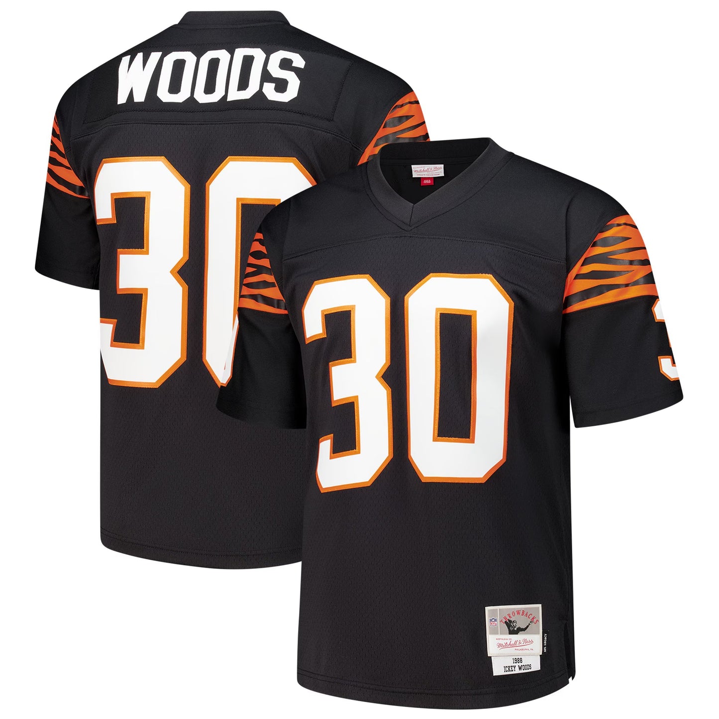 Cincinnati Bengals Ickey Woods Mitchell & Ness Black 1988 Legacy Replica Jersey