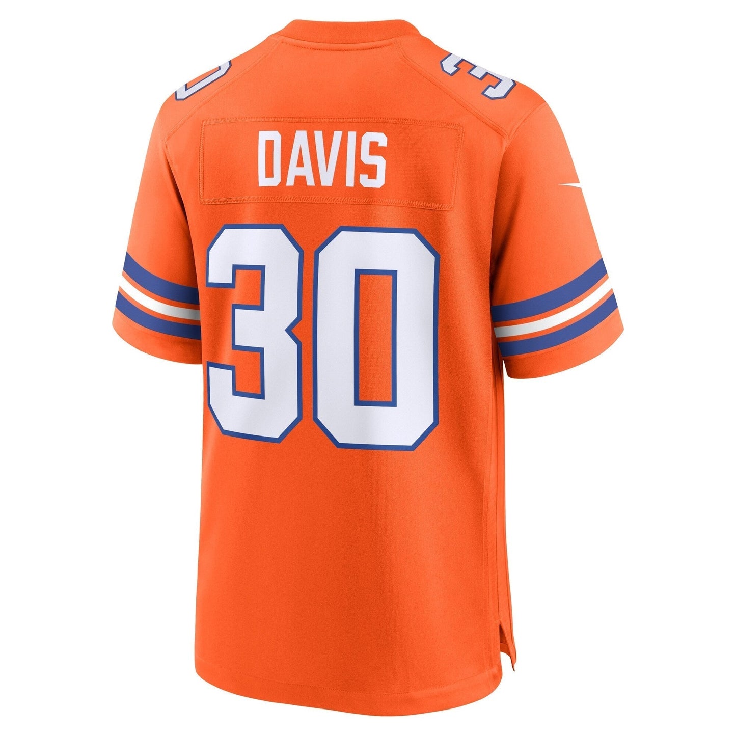 Terrell Davis Denver Broncos Mile High Collection 1977 Throwback Retired Game Jersey - Orange