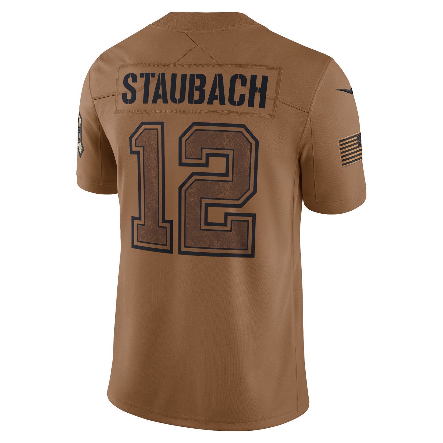 Roger Staubach Dallas Cowboys Salute To Service Retired Limited Jersey - Brown