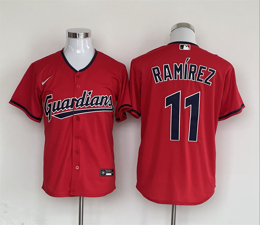 Men's Cleveland Guardians Jose Ramirez Red Replica Player Jersey