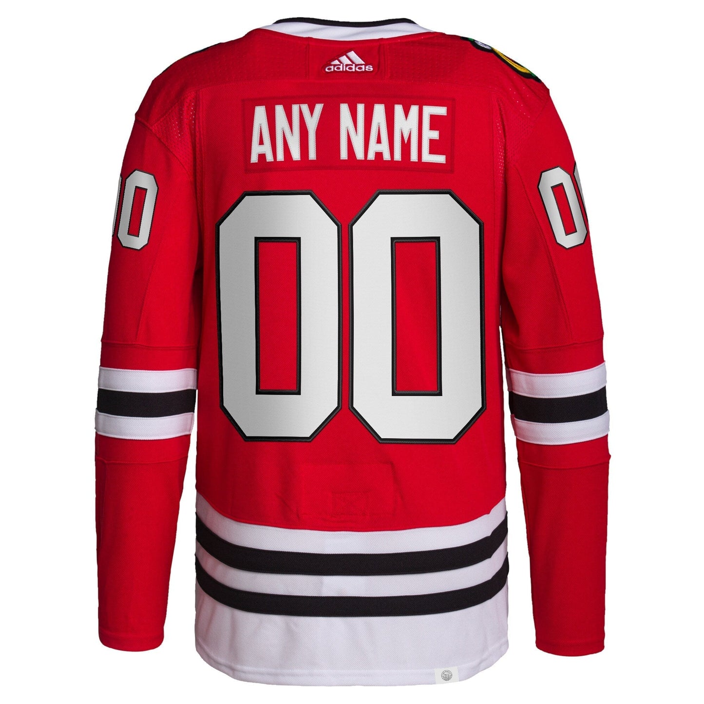 Custom Chicago Blackhawks Home Primegreen Custom Jersey - Red
