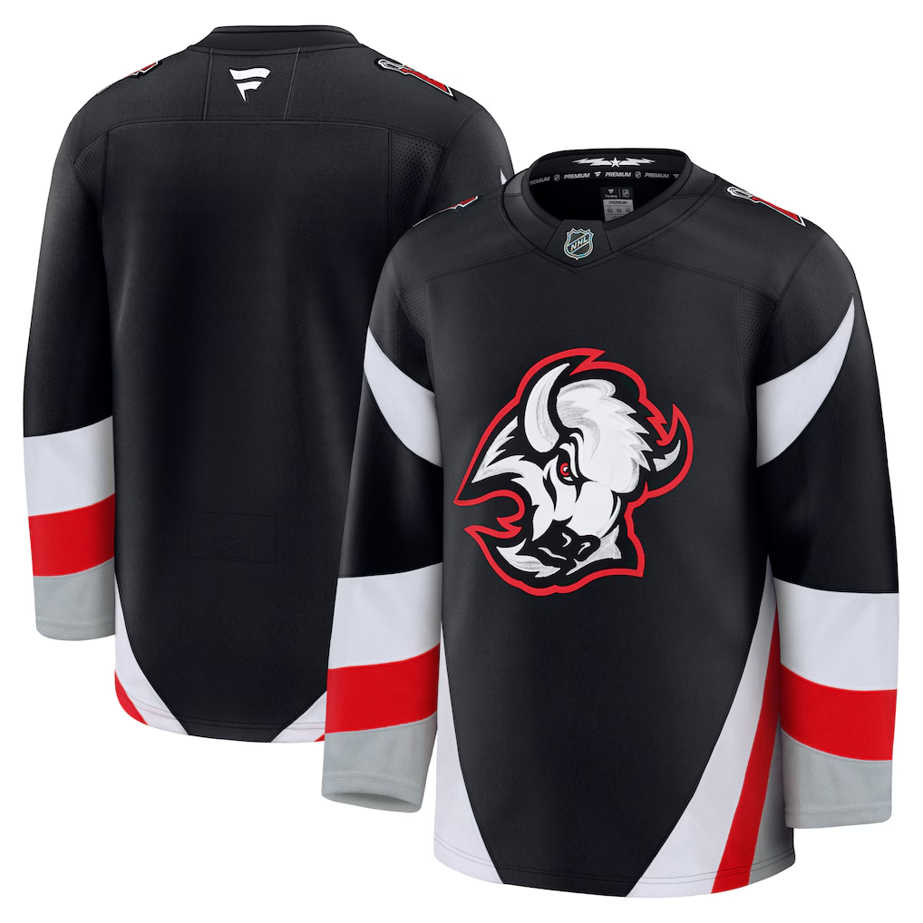 Men's Buffalo Sabres Fanatics Black Alternate Premium Blank Jersey