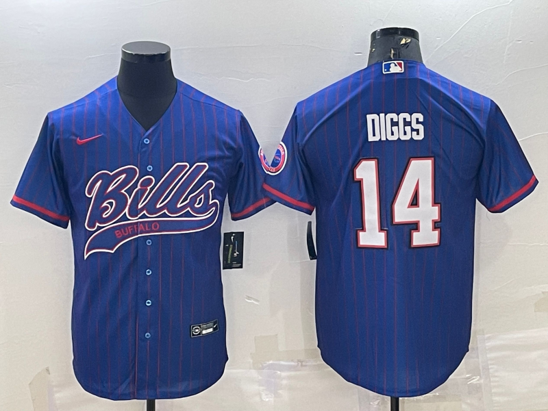 Men's Buffalo Bills Stefon Diggs Royal Player Jersey Joint Edition
