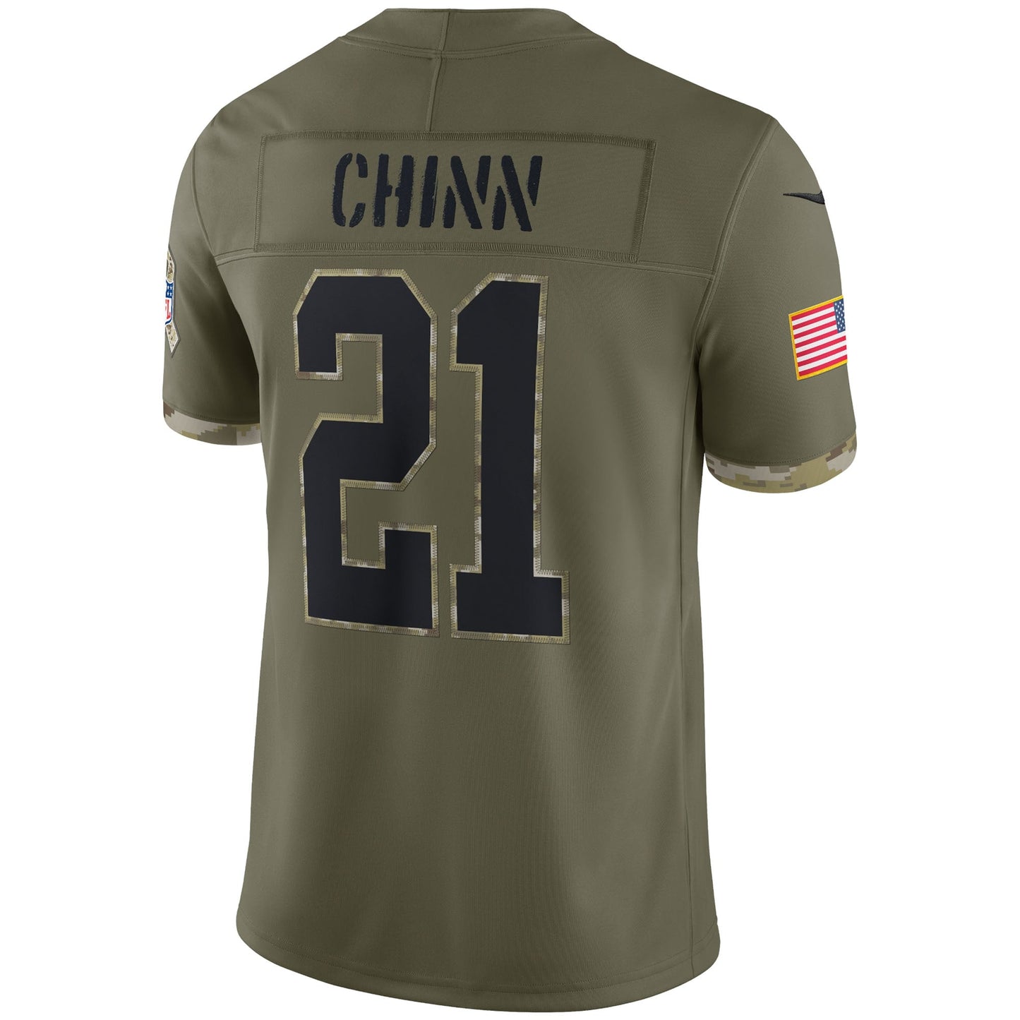 Jeremy Chinn Carolina Panthers 2022 Salute To Service Limited Jersey - Olive