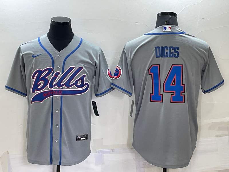 Men's Buffalo Bills Stefon Diggs Gray Game Jersey Joint Edition