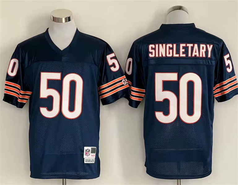 Men's Chicago Bears Mike Singletary Navy Legacy Replica Player Jersey1