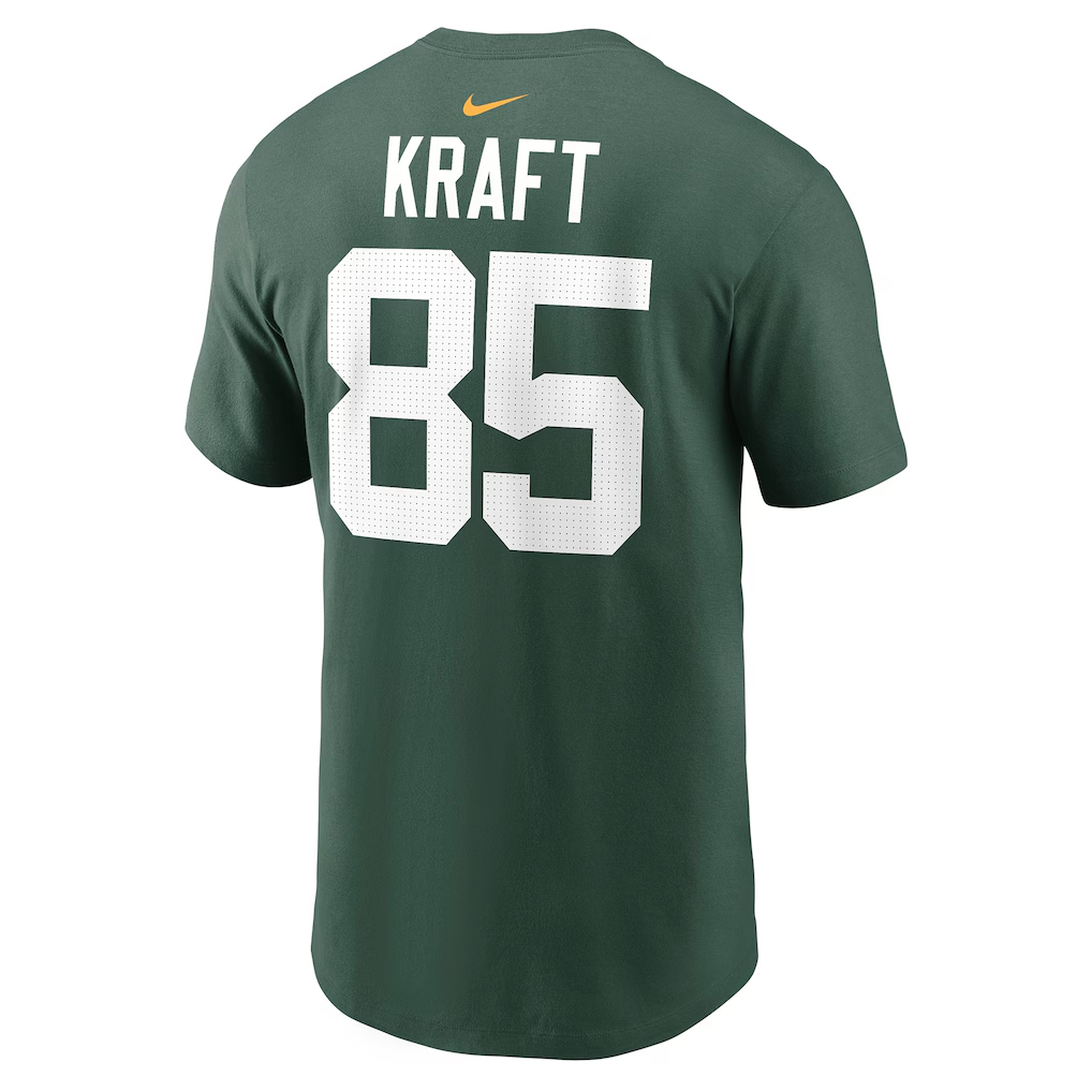 Men's Green Bay Packers Tucker Kraft Green Player Name & Number T-Shirt