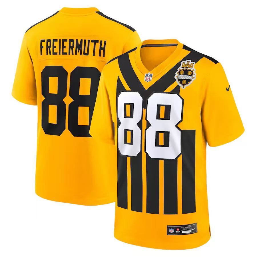 Men's Pittsburgh Steelers Pat Freiermuth Jersey - Retro Yellow-2