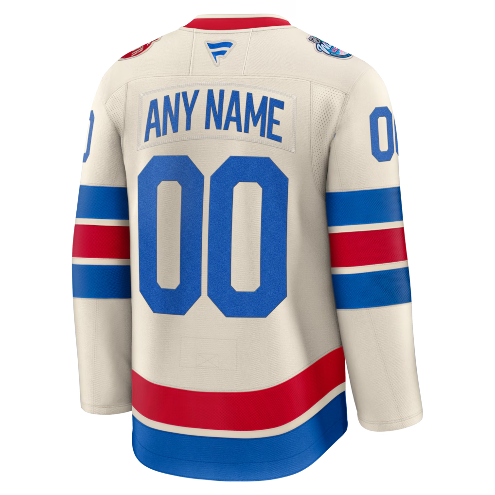 Custom New York Rangers Fanatics 2026 NHL Winter Classic Premium Jersey - Beige