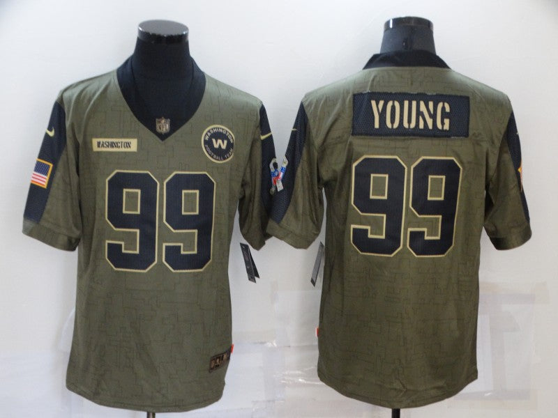 Men's Washington Commanders Chase Young Brown Game Jersey