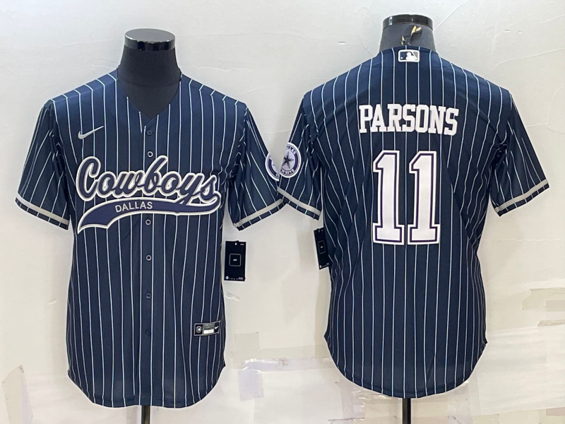 Men's Dallas Cowboys Micah Parsons Navy Player Jersey Joint Edition