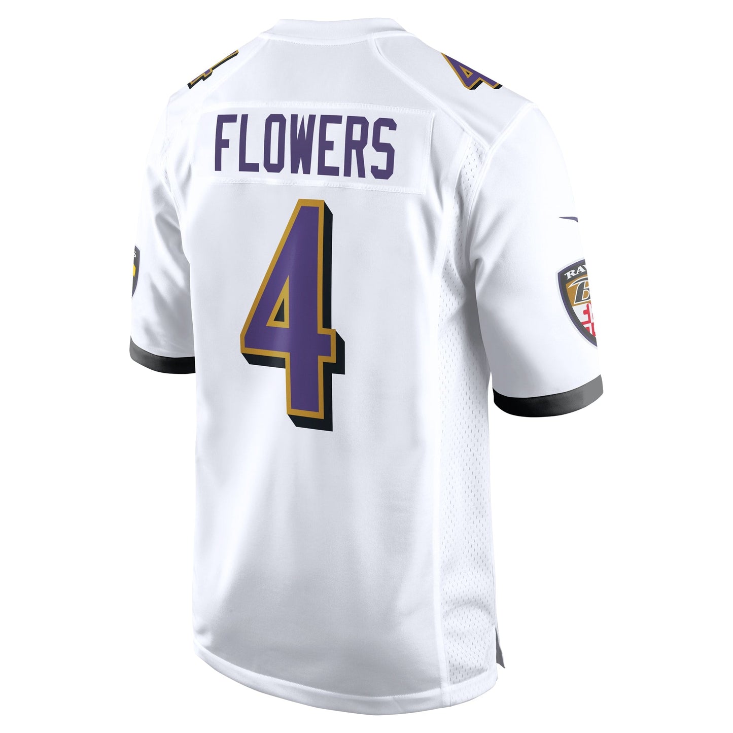 Zay Flowers Baltimore Ravens Game Jersey - White
