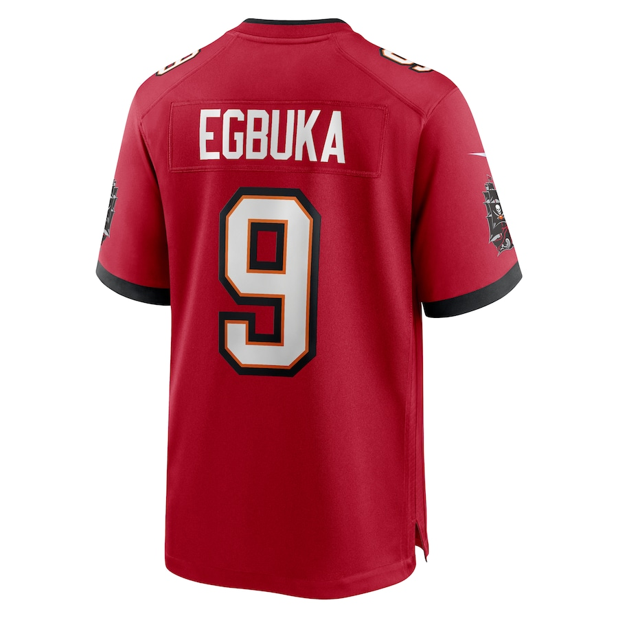 Men's Tampa Bay Buccaneers Emeka Egbuka Red 2025 NFL Draft First Round Pick Game Jersey