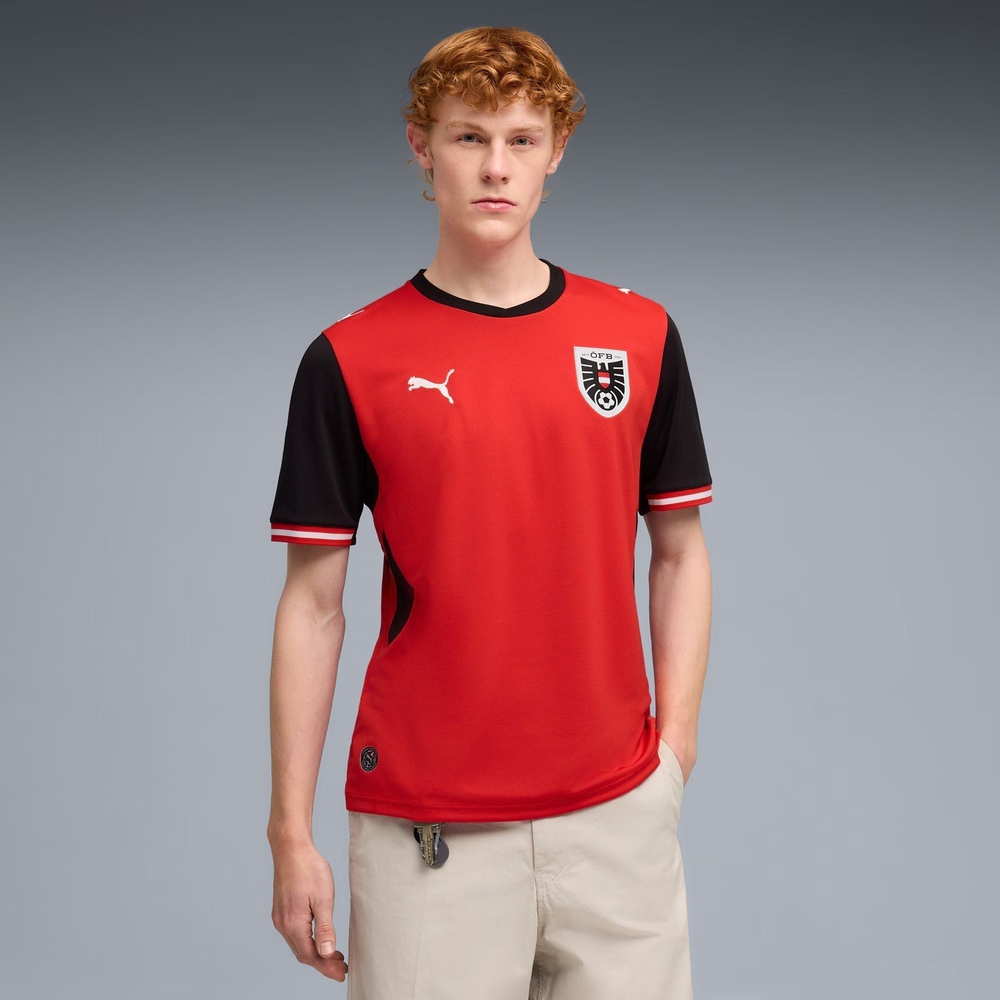 Puma Austria National Team 2026 Home Supporter Edition Jersey Red/Black