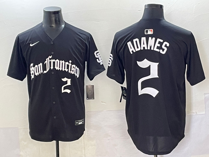 Men's San Francisco Giants Willy Adames Black Game Player Jersey