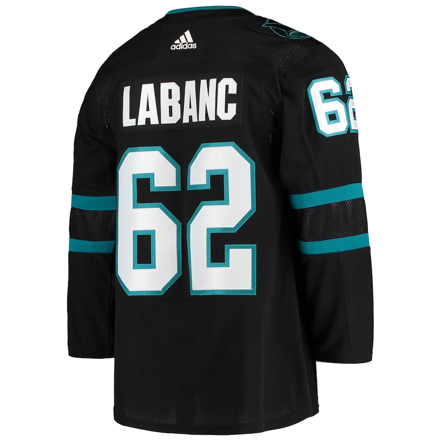 Men's San Jose Sharks Kevin Labanc Black Alternate Authentic Jersey