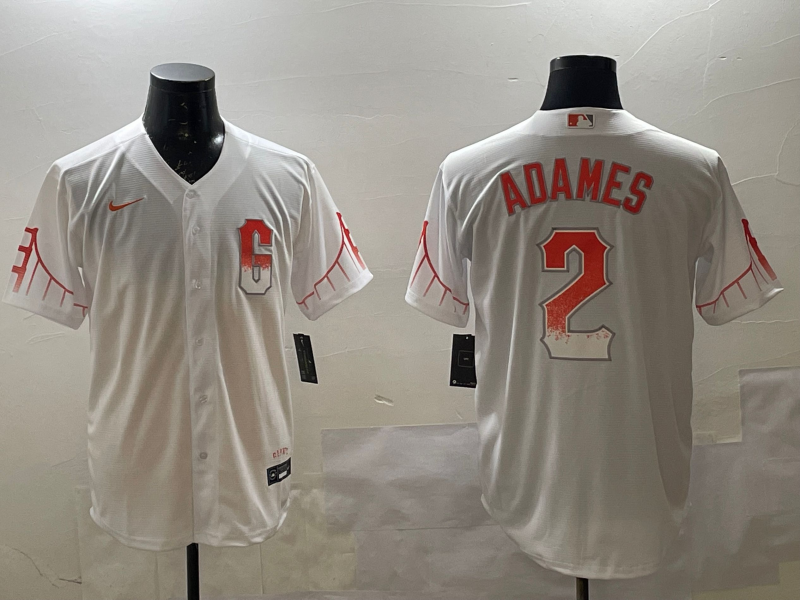 Men's San Francisco Giants Willy Adames #2 White City Connect Replica Player Jersey