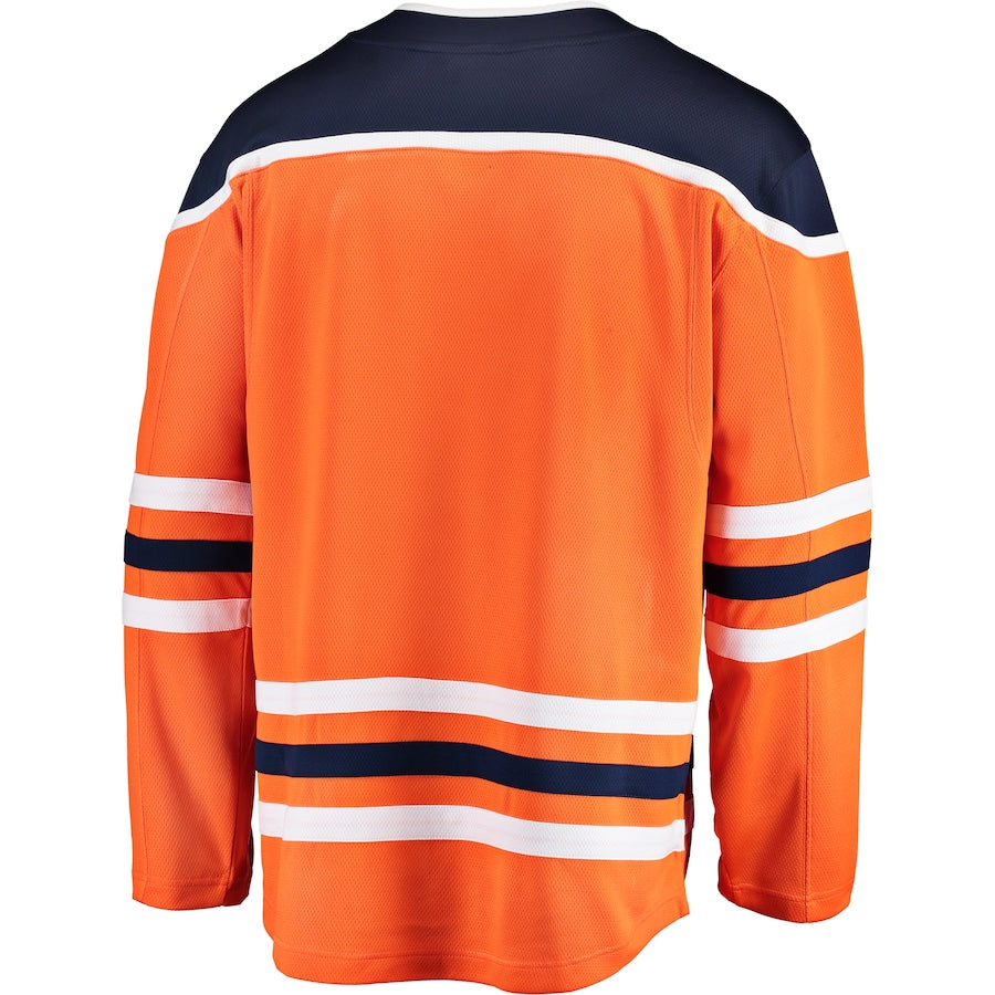 Custom Edmonton Oilers Breakaway Home Jersey - Orange