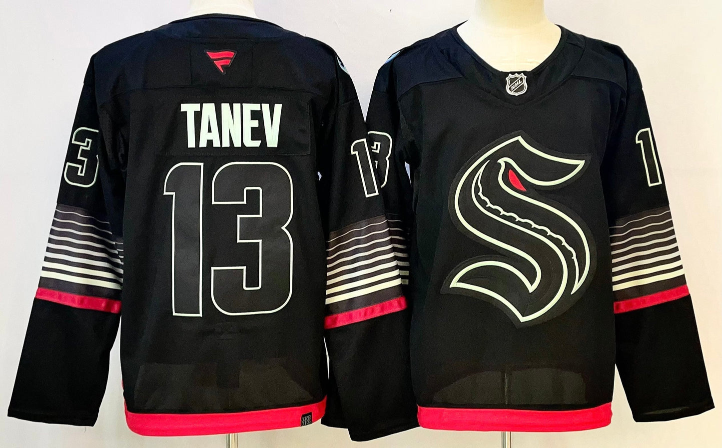 Men's Seattle Kraken Brandon Tanev #13 Fanatics Black Alternate Premium Player Jersey