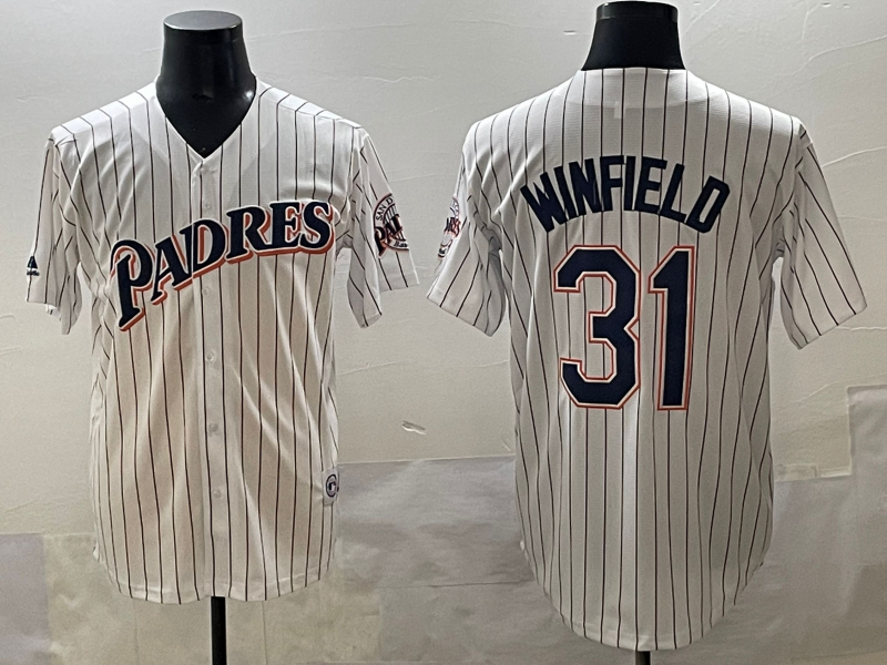 Men's San Diego Padres Dave Winfield White Replica Player Jersey