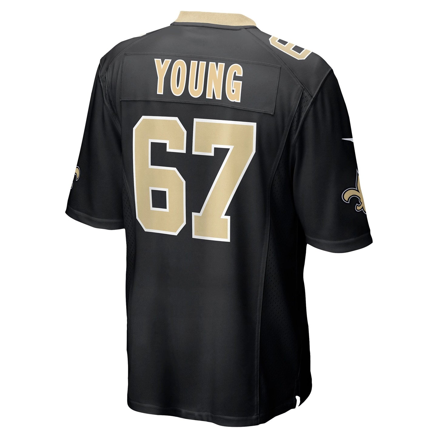 Landon Young New Orleans Saints Game Jersey - Black