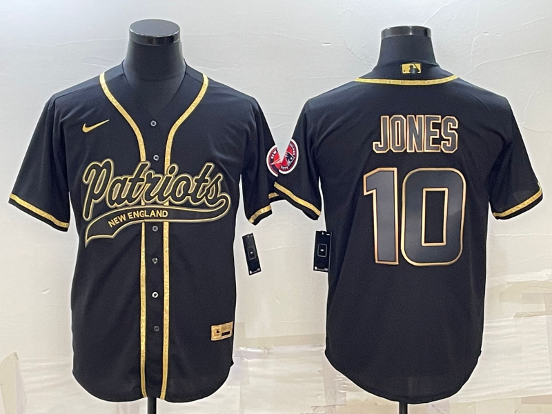 Men's New England Patriots Mac Jones Black Game Jersey Joint Edition